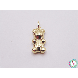 RODIO DORADO DIJE OSO LISO PEQUEÑO 16MM