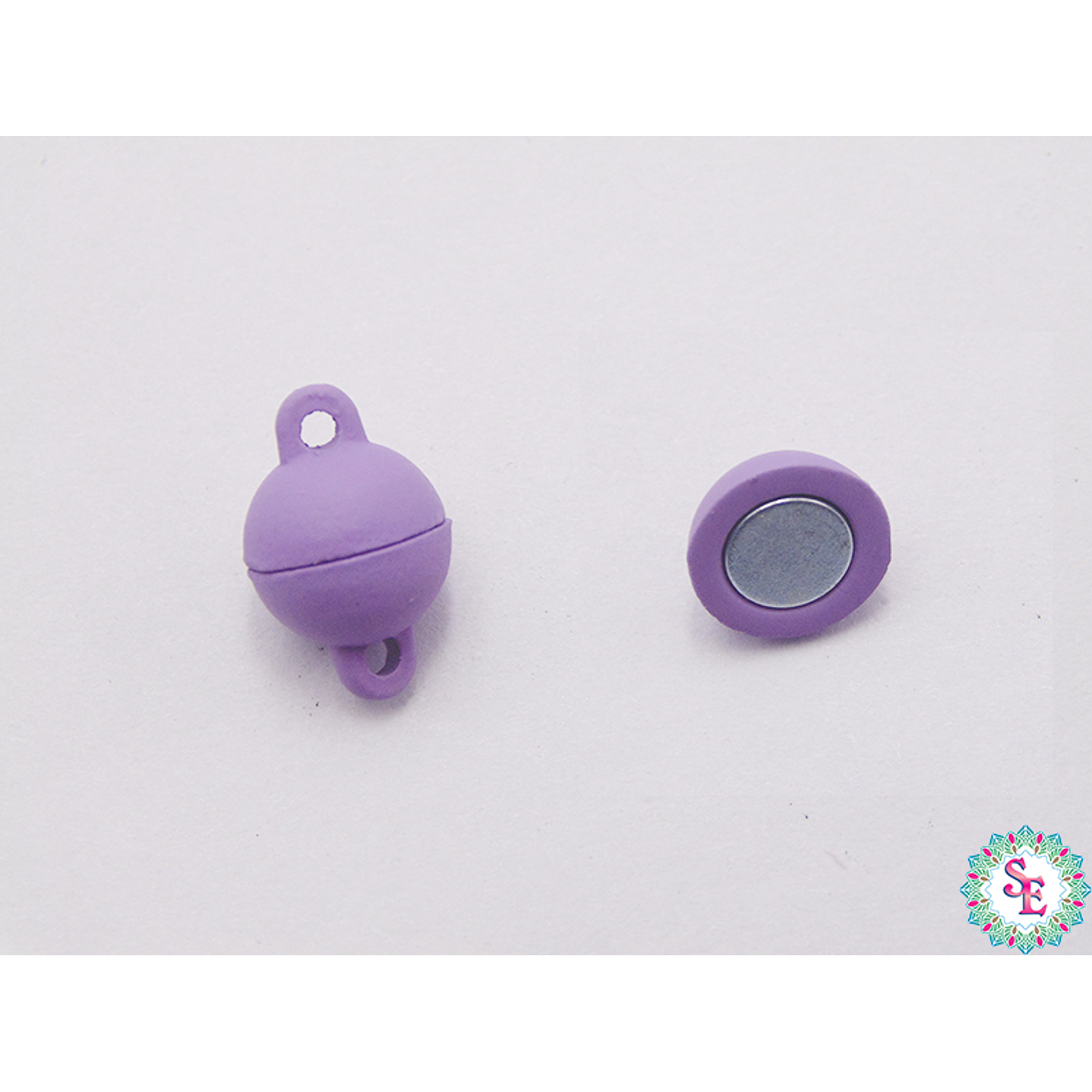 RODIO BROCHE REDONDO IMAN LILA 8MM  1