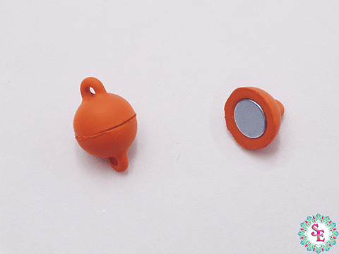 RODIO BROCHE REDONDO IMAN NARANJA 8MM 