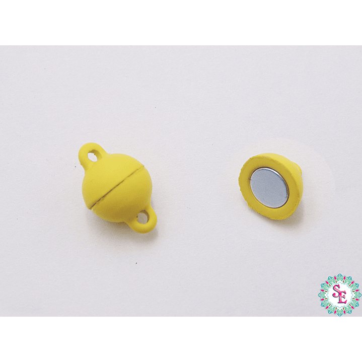 RODIO BROCHE REDONDO IMAN AMARILLO 8MM  1