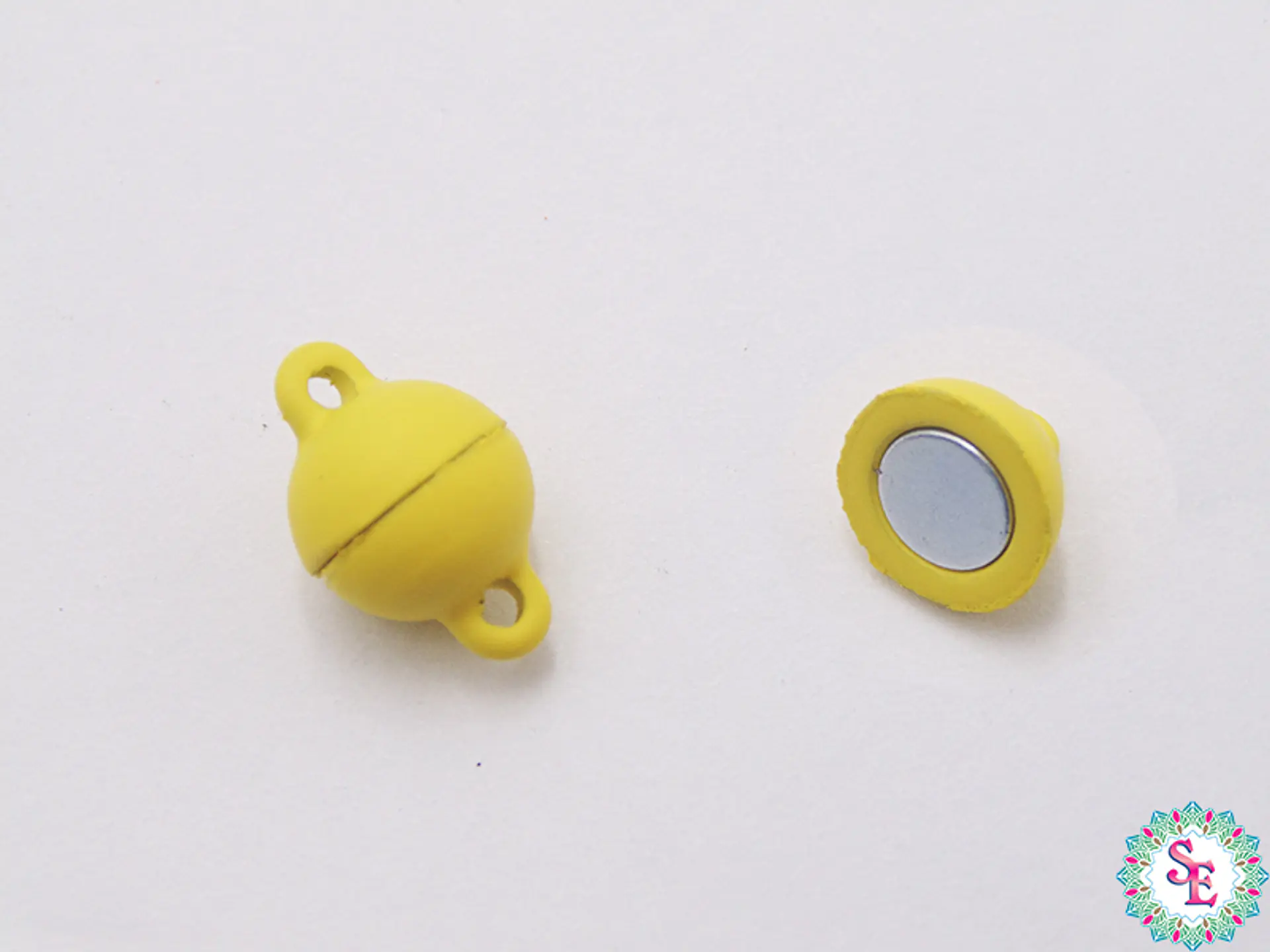 RODIO BROCHE REDONDO IMAN AMARILLO 8MM  1