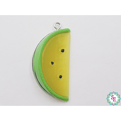 ACRYLIC FIGURE YELLOW WATERMELON PENDANT 37MM X PCS