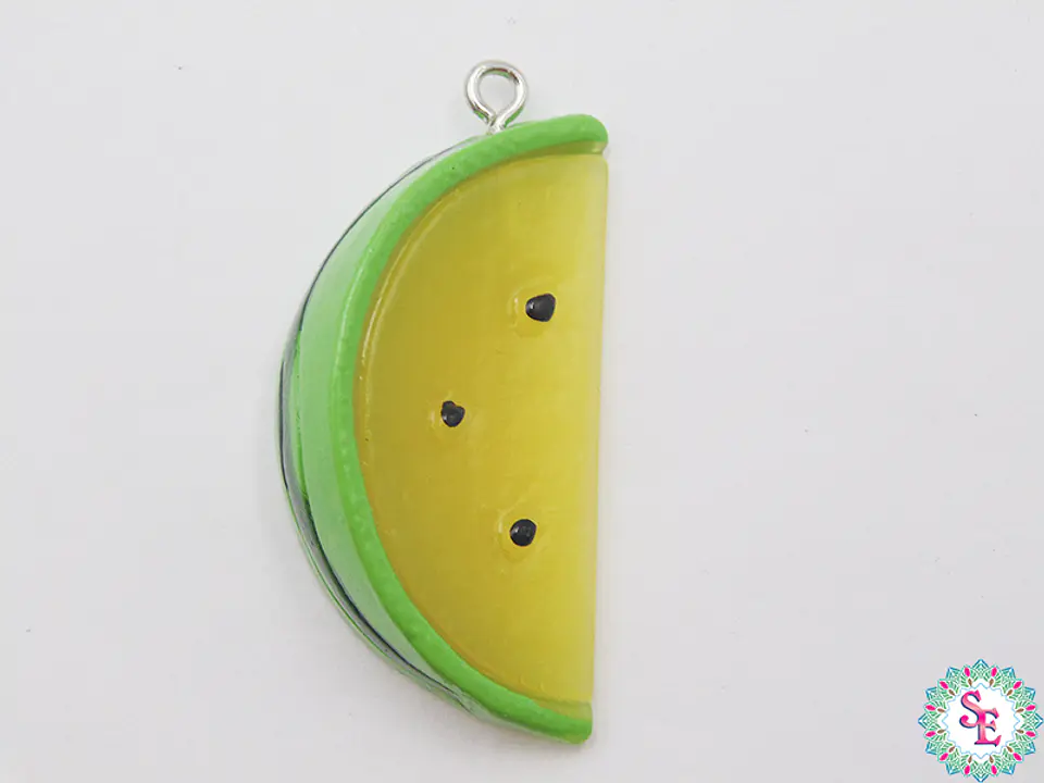 ACRILICO FIGURA DIJE SANDIA AMARILLA 37MM  1