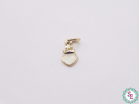 RODIO DORADO DIJE CORAZON MINI BEIS 9MM