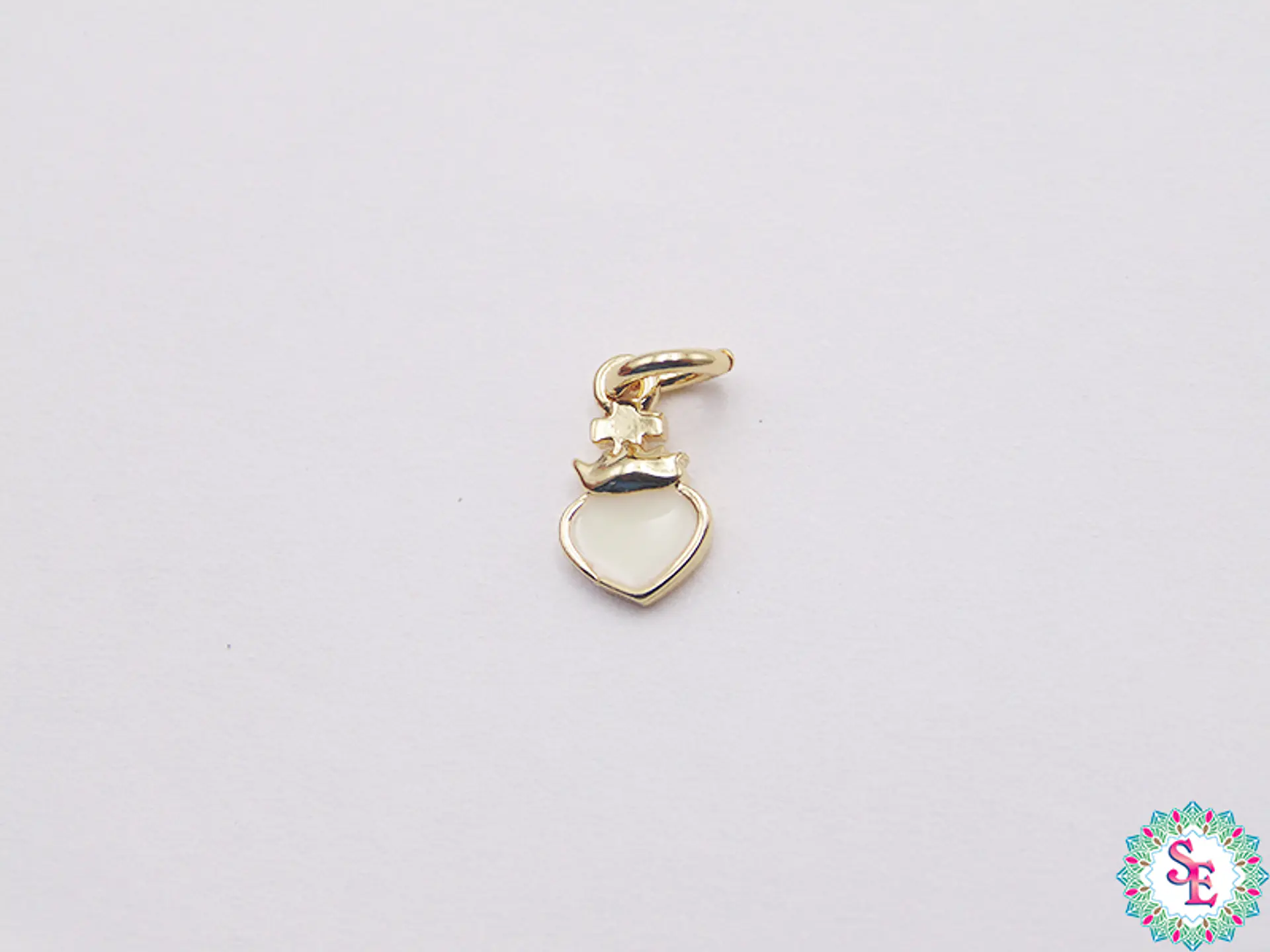 RODIO DORADO DIJE CORAZON MINI BEIS 9MM 1