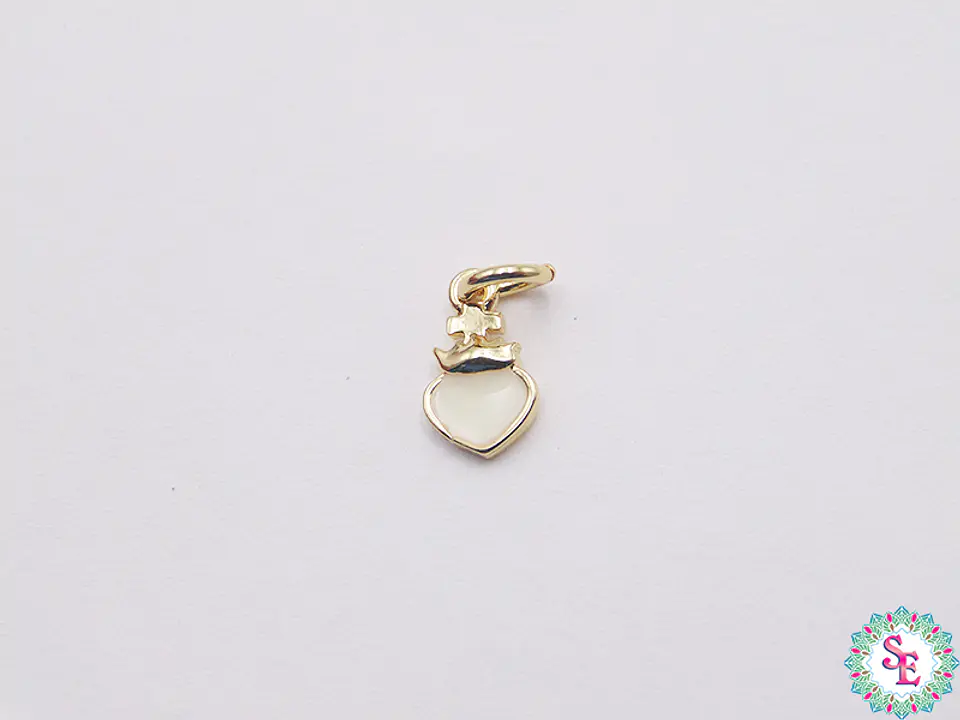 RODIO DORADO DIJE CORAZON MINI BEIS 9MM 1