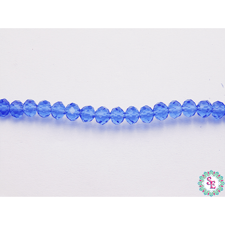 MURANO RONDEL # 3MM AZUL REY TRASPARENTE 1