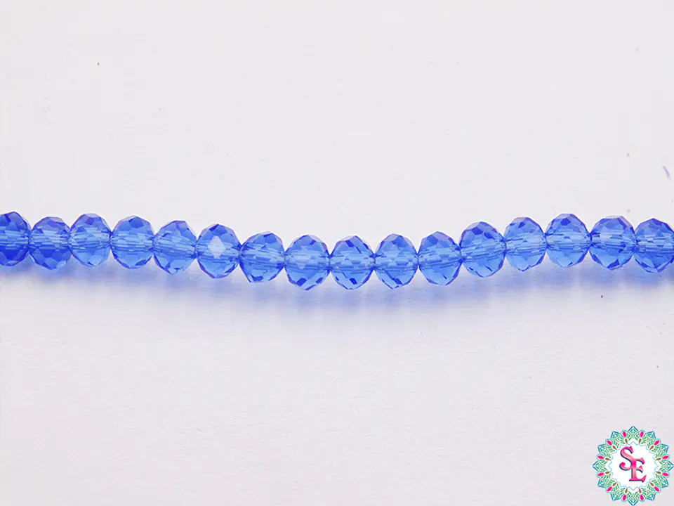 MURANO RONDEL # 3MM AZUL REY TRASPARENTE 1