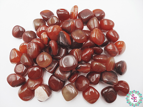 PIEDRA NATURAL MEDIANA TAMBOREADA AGATA CORNALINA 20-30MM