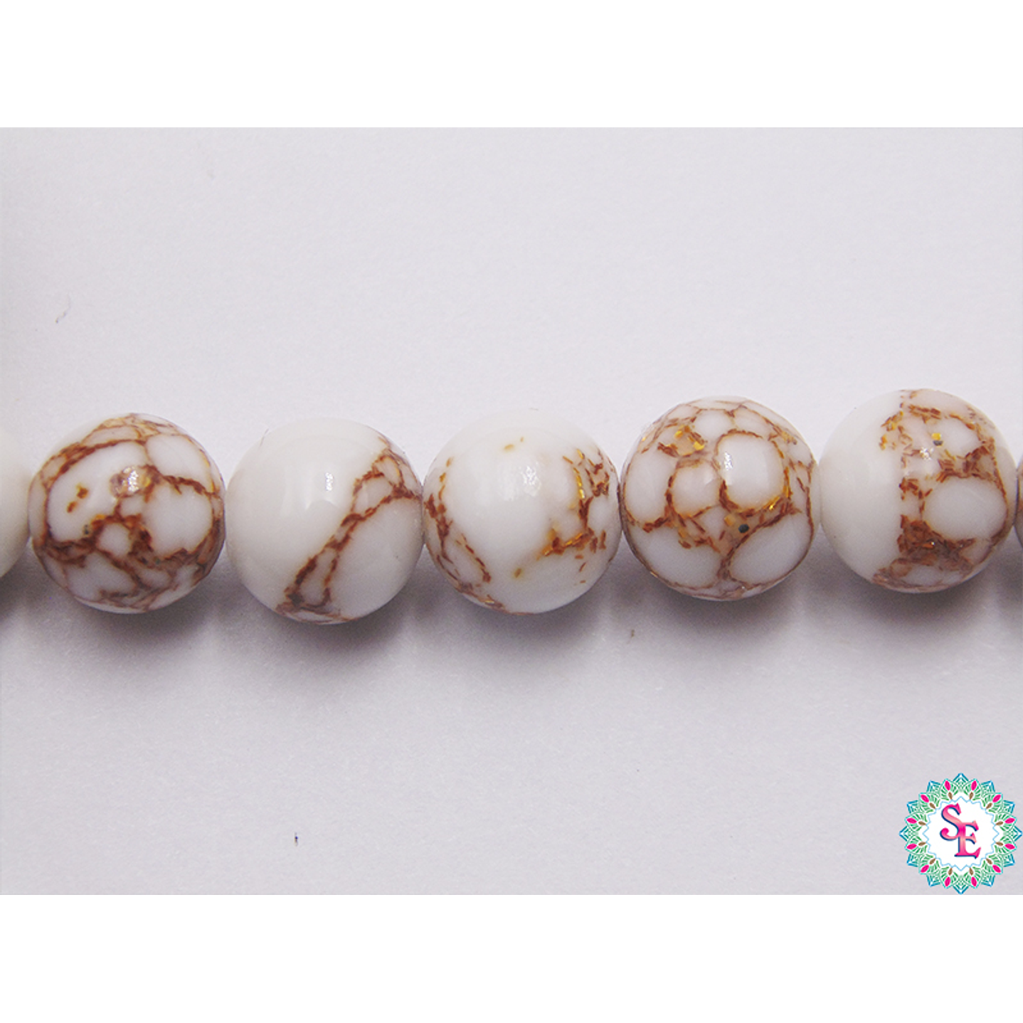 PIEDRA CRISTAL 8MM  GOLDE LACE TURQUI BEIS  1