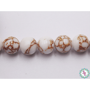 PIEDRA CRISTAL 8MM  GOLDE LACE TURQUI BEIS 