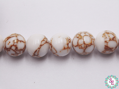 PIEDRA CRISTAL 8MM  GOLDE LACE TURQUI BEIS 