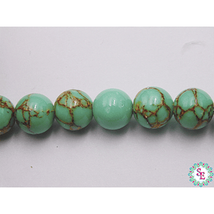 PIEDRA CRISTAL 8M GOLDE LACE TURQUI VERDE MENTA