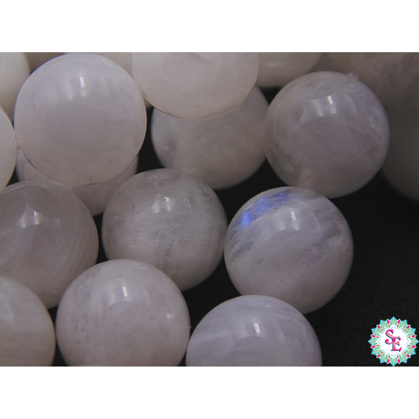 PIEDRA NATURAL LISA # 10MM MOONSTONE ( PIEDRA LUNAR ) 4