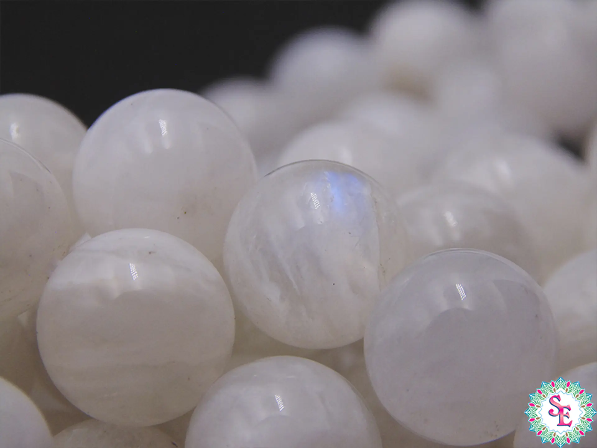 PIEDRA NATURAL LISA # 10MM MOONSTONE ( PIEDRA LUNAR ) 6