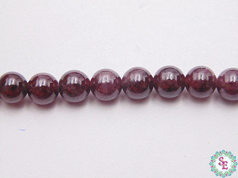 PIEDRA NATURAL LISA 6MM GRANATE X 65 UND APROX 