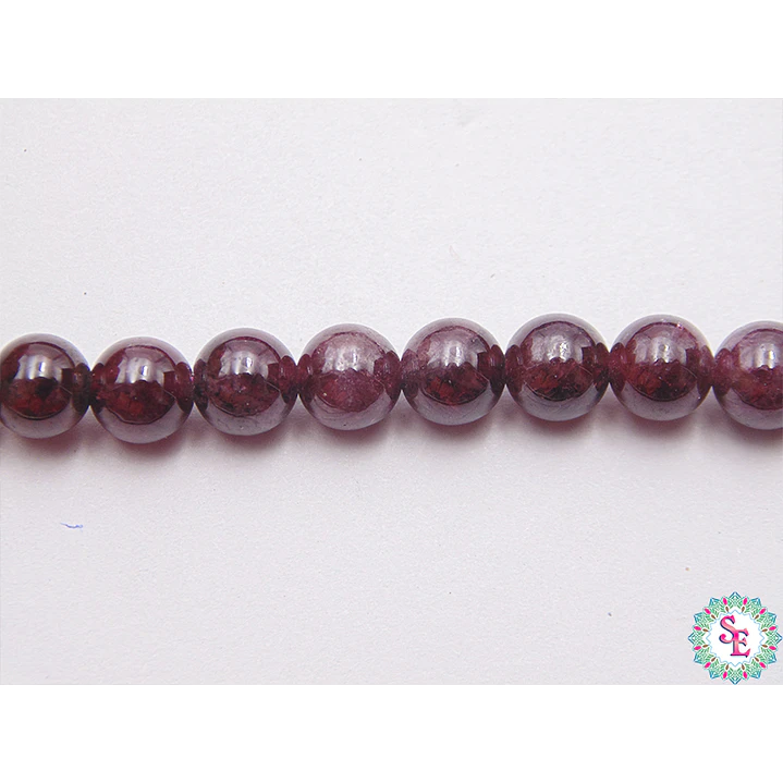 NATURAL STONE SMOOTH 6MM GARNET X 65 UNIT APPROX 1