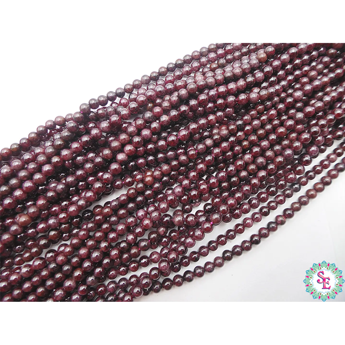 NATURAL STONE SMOOTH 6MM GARNET X 65 UNIT APPROX 2