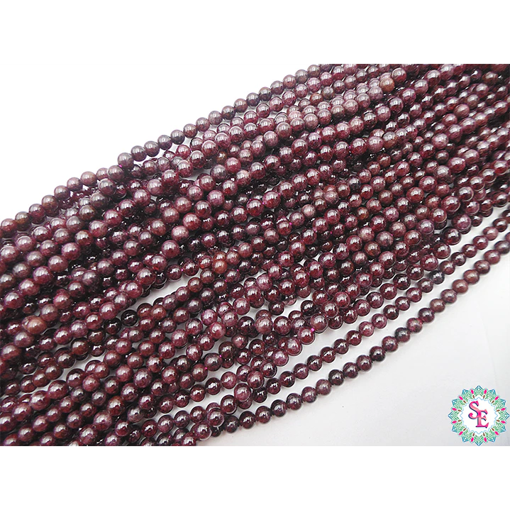 NATURAL STONE SMOOTH 6MM GARNET X 65 UNIT APPROX 2