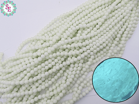 CRISTAL VIDRIO # 8MM LUMINOSO AZUL AGUAMARINA 