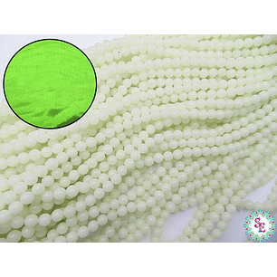 CRISTAL VIDRIO # 8MM LUMINOSO VERDE