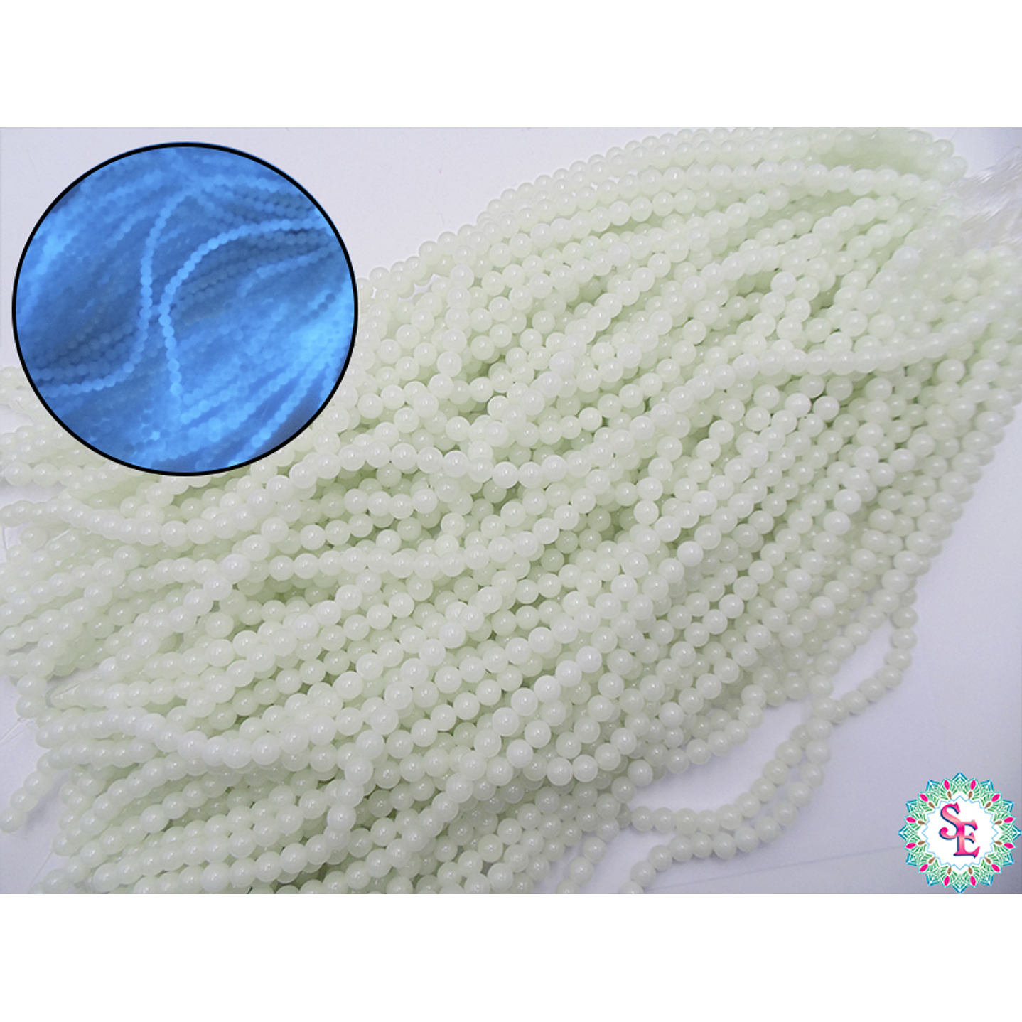 CRISTAL VIDRIO # 8MM LUMINOSO AZUL  2