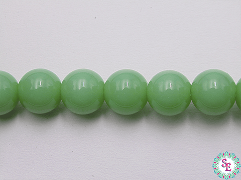 CRISTAL VIDRIO REDONDO #8MM VERDE MANZANA