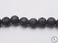 SARTA DE PIEDRA 6MM  VOLCANICA NEGRA  X64 UND APROX. - Miniatura 1