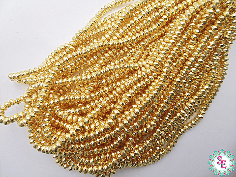 ACERINA DORADA 42 RONDELA FACETADA 4*6M X 181 UND APROX 