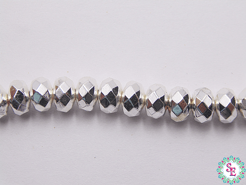 ACERINA PLATEADA 43 RONDELA FACETADA 4*6M X 181 UND APROX 