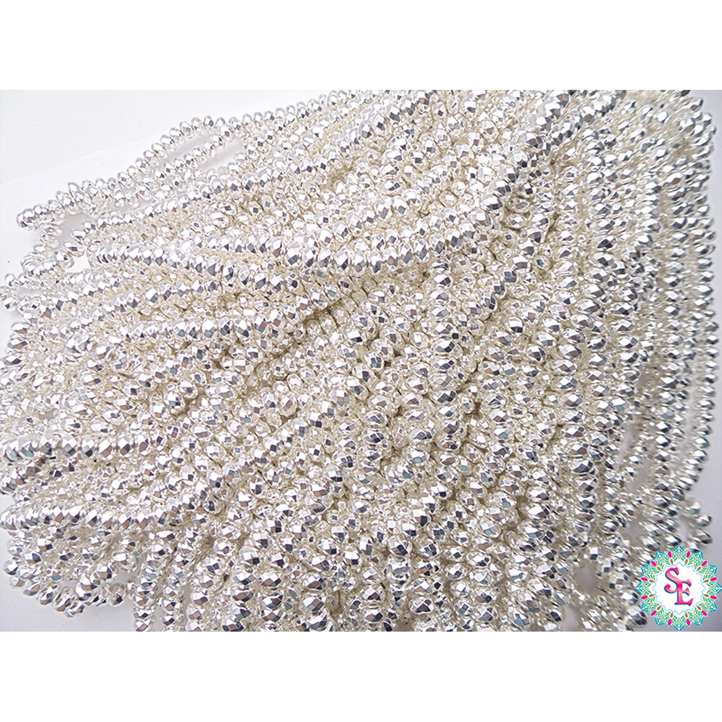 ACERINA PLATEADA 43 RONDELA FACETADA 4*6M X 181 UND APROX  2