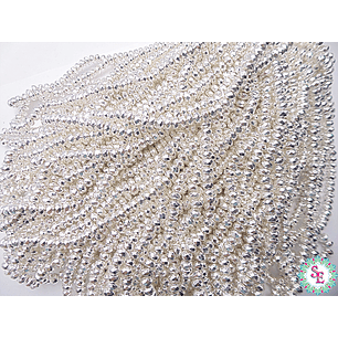 ACERINA PLATEADA 43 RONDELA FACETADA 4*6M X 181 UND APROX 