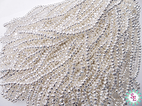 ACERINA PLATEADA 43 RONDELA FACETADA 4*6M X 181 UND APROX 