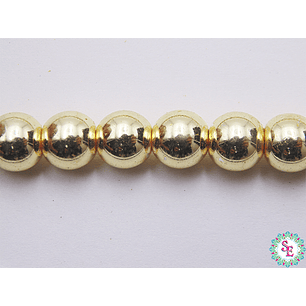 ACERINA REDONDA DORADA # 8MM TIRA X 52PC 