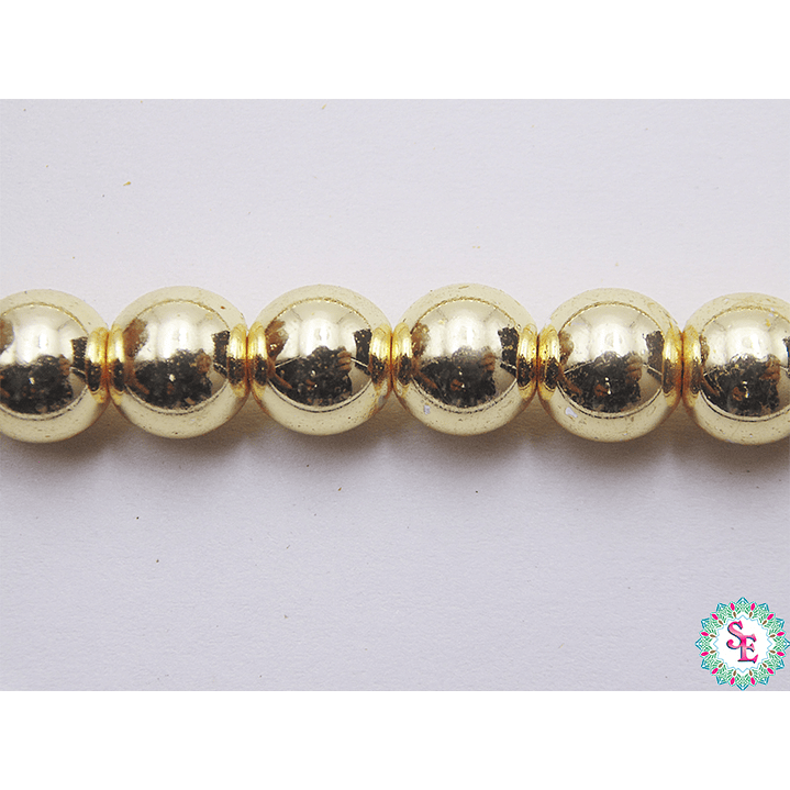 ACERINA REDONDA DORADA # 8MM TIRA X 52PC  1