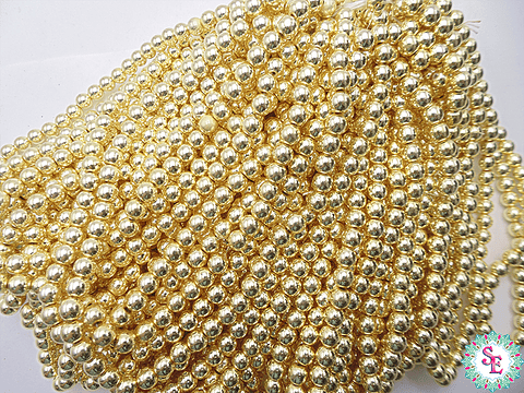 ACERINA REDONDA DORADA # 8MM TIRA X 52PC 