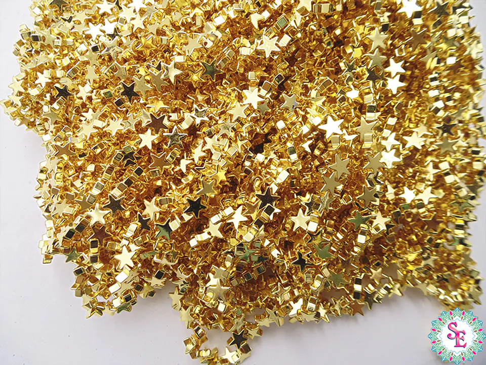 GOLDEN RUBBER STAR 8MM X 32 UNIT APPROX 2