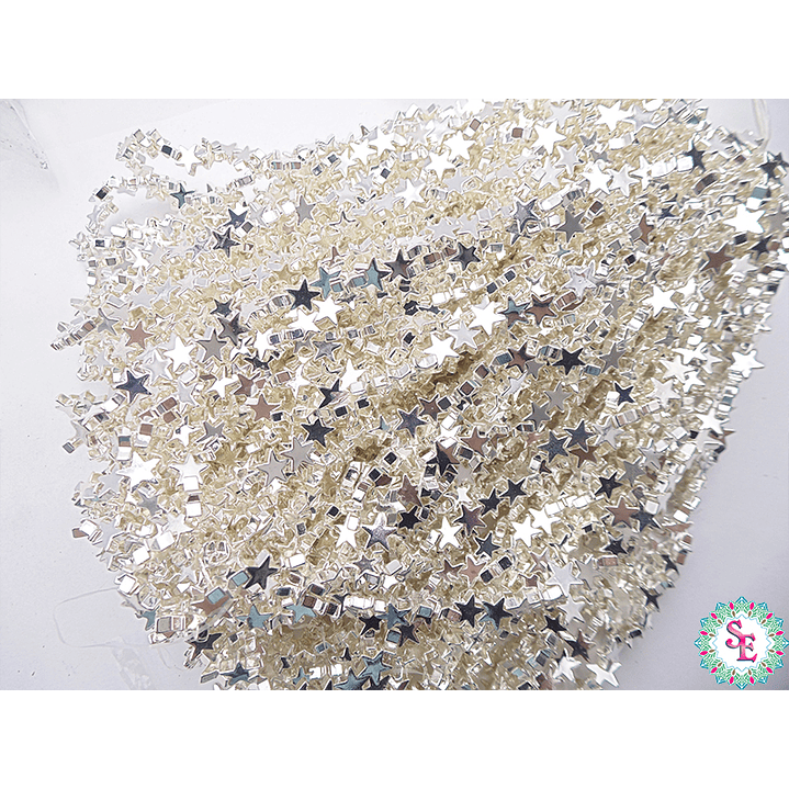 ACERINA PLATEADA 33 ESTRELLA 8MM X 32 UND APROX  2