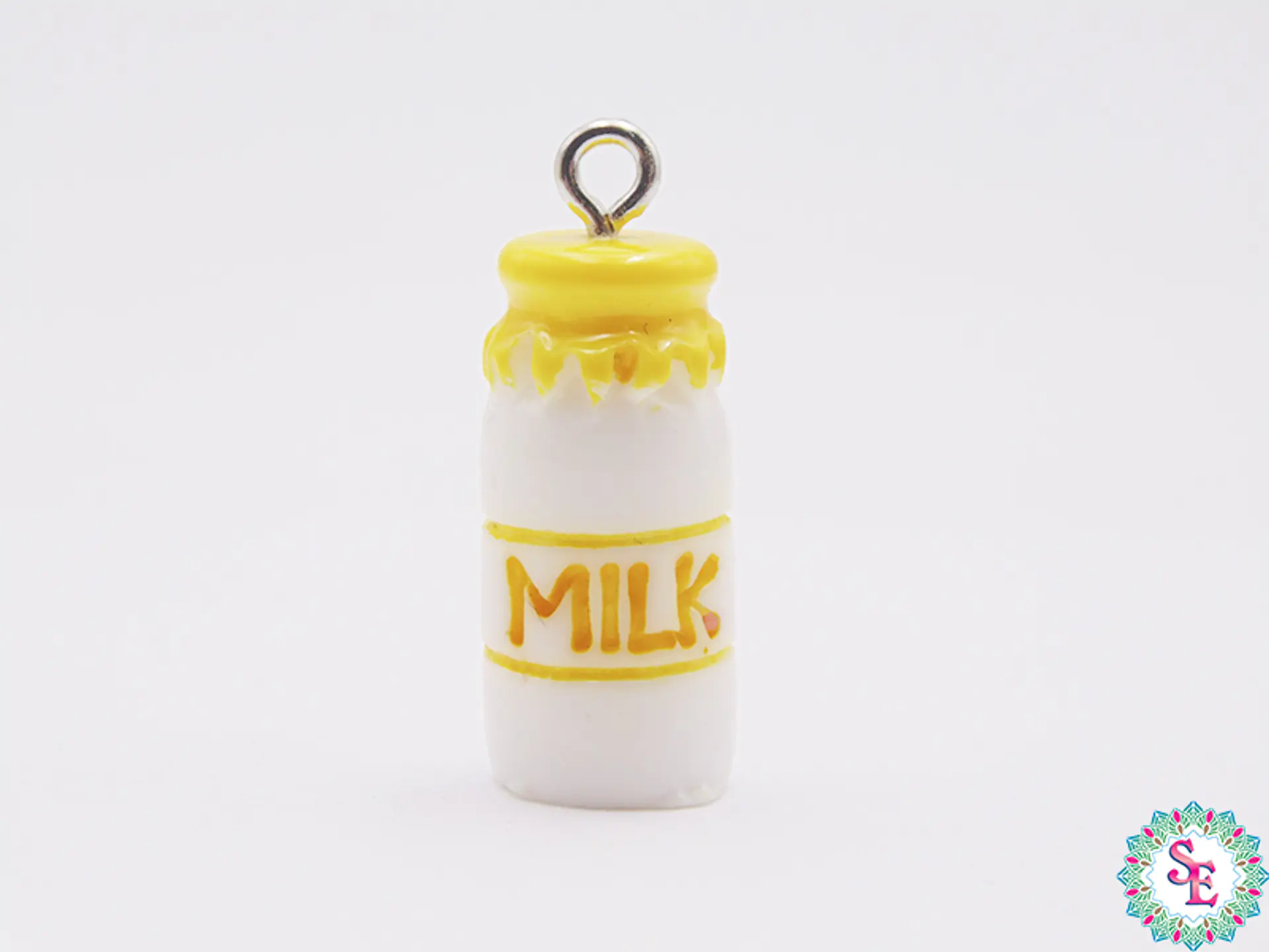 ACRILICO FIGURA DIJE AMARILLO MILK  21MM X UND  1