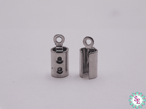 ACERO PLATEADO TERMINAL CUERO REDONDO # 3.5MM 
