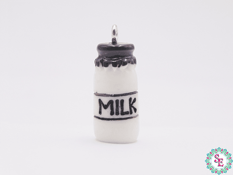 ACRILICO FIGURA DIJE BOTELLA LECHE NEGRA 21MM X UND 