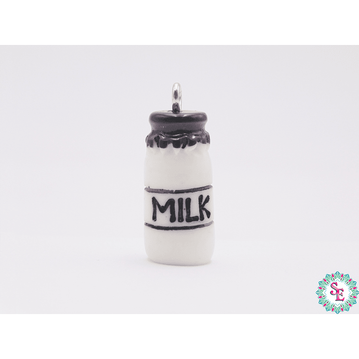 ACRILICO FIGURA DIJE BOTELLA LECHE NEGRA 21MM X UND  1