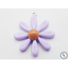 ACRYLIC FIGURE DAISY PENDANT 28MM LILAC X UND