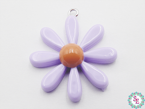 ACRILICO FIGURA DIJE MARGARITA 28MM LILA 