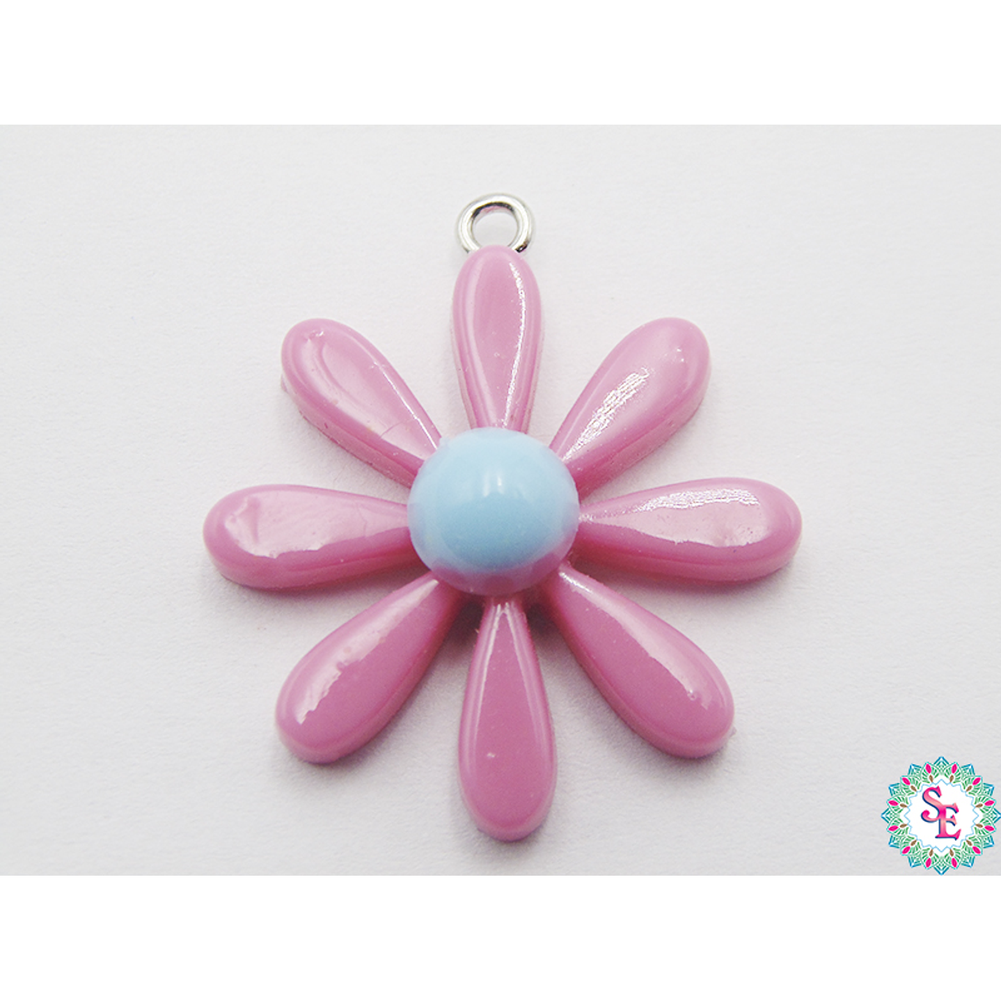 ACRILICO FIGURA DIJE MARGARITA 28MM VIOLETA  1