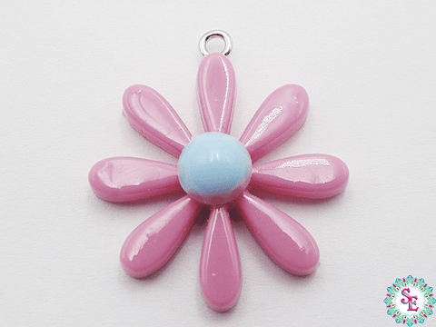 ACRILICO FIGURA DIJE MARGARITA 28MM VIOLETA 