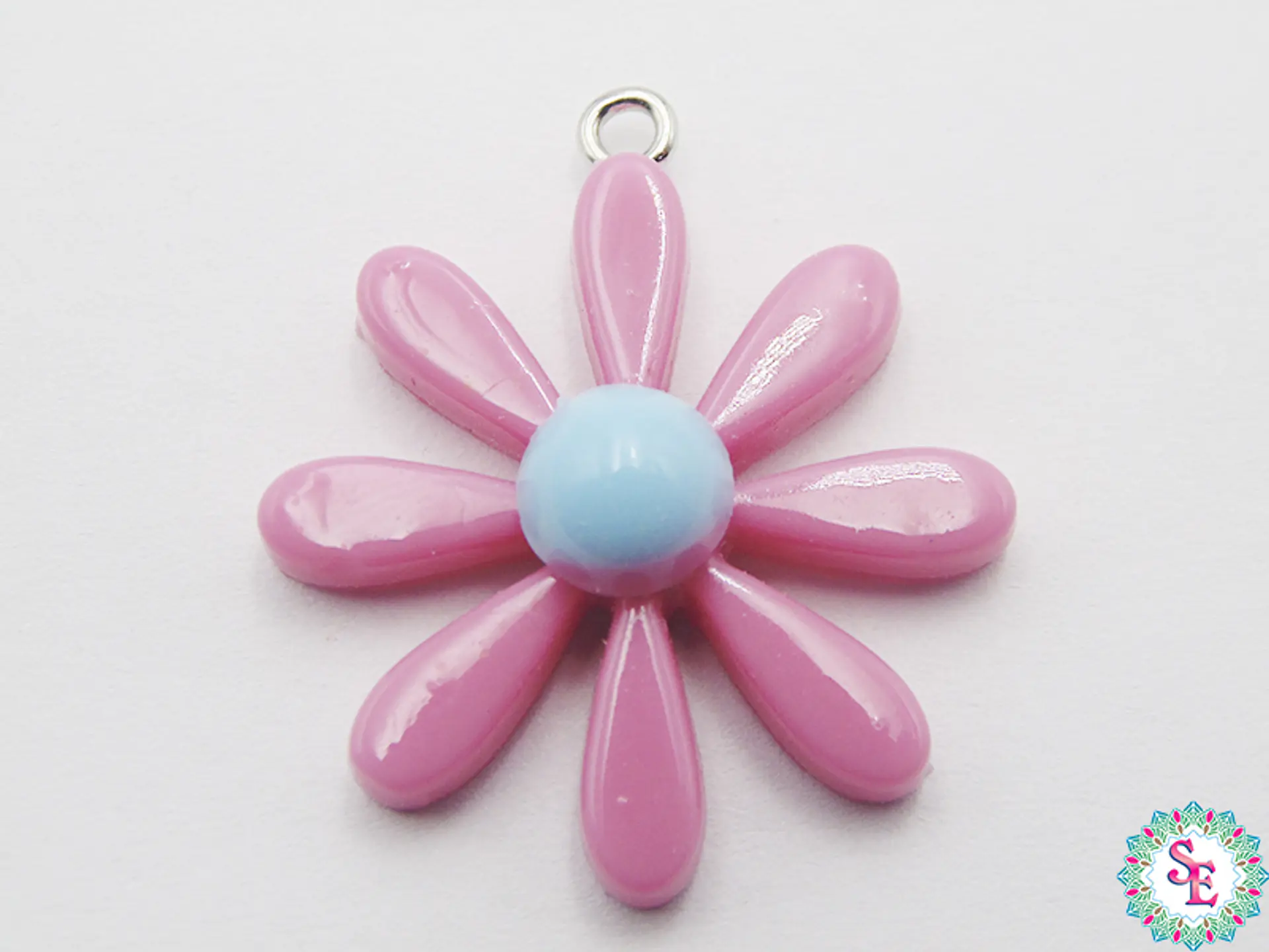ACRILICO FIGURA DIJE MARGARITA 28MM VIOLETA  1
