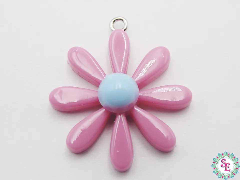 ACRILICO FIGURA DIJE MARGARITA 28MM VIOLETA  1