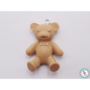 ACRILICO FIGURA DIJE OSO CAFE KAKI 32*24MM 