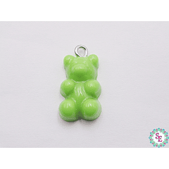 ACRYLIC BEAR CHARM 20MM GREEN APPLE X PCS